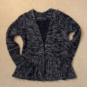 Limited peplum cardigan sweater